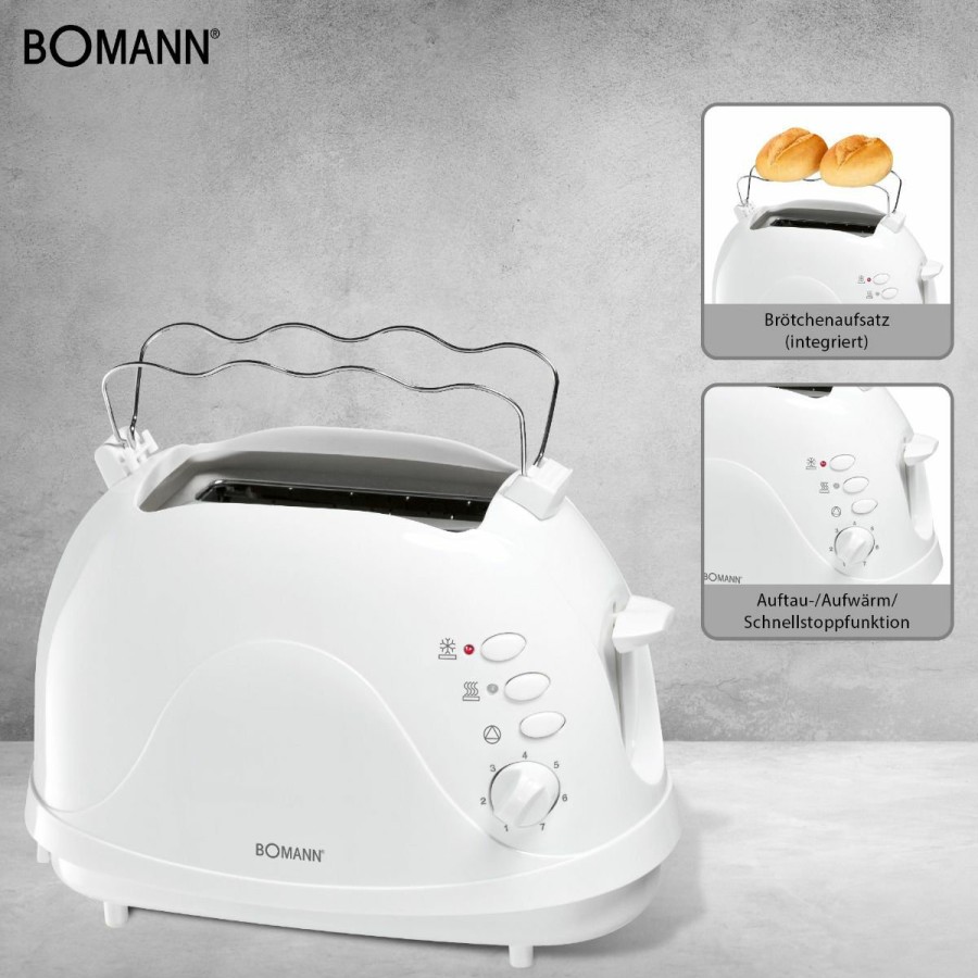 Bomann Bomann Toastautomat Ta 246 Cb Weis Toaster & Sandwichtoaster