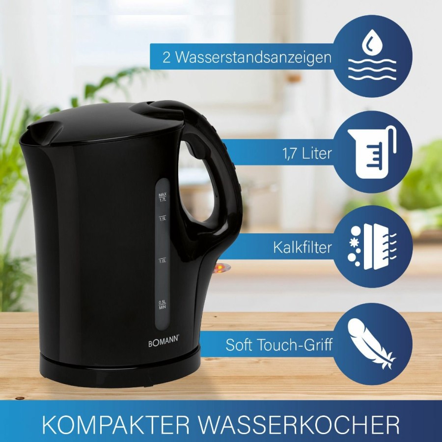 Bomann Bomann Wasserkocher Wk 5011 Cb Schwarz Wasserkocher