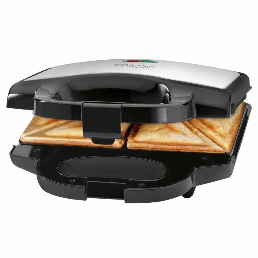 Bomann Bomann Sandwichtoaster St 1372 Cb Schwarz/Inox Toaster & Sandwichtoaster