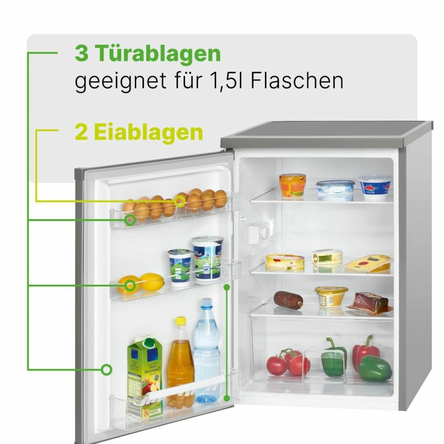 Bomann Bomann Vollraumkuhlschrank Vs 2185.1 Edelstahl-Optik Vollraumkuhlschranke