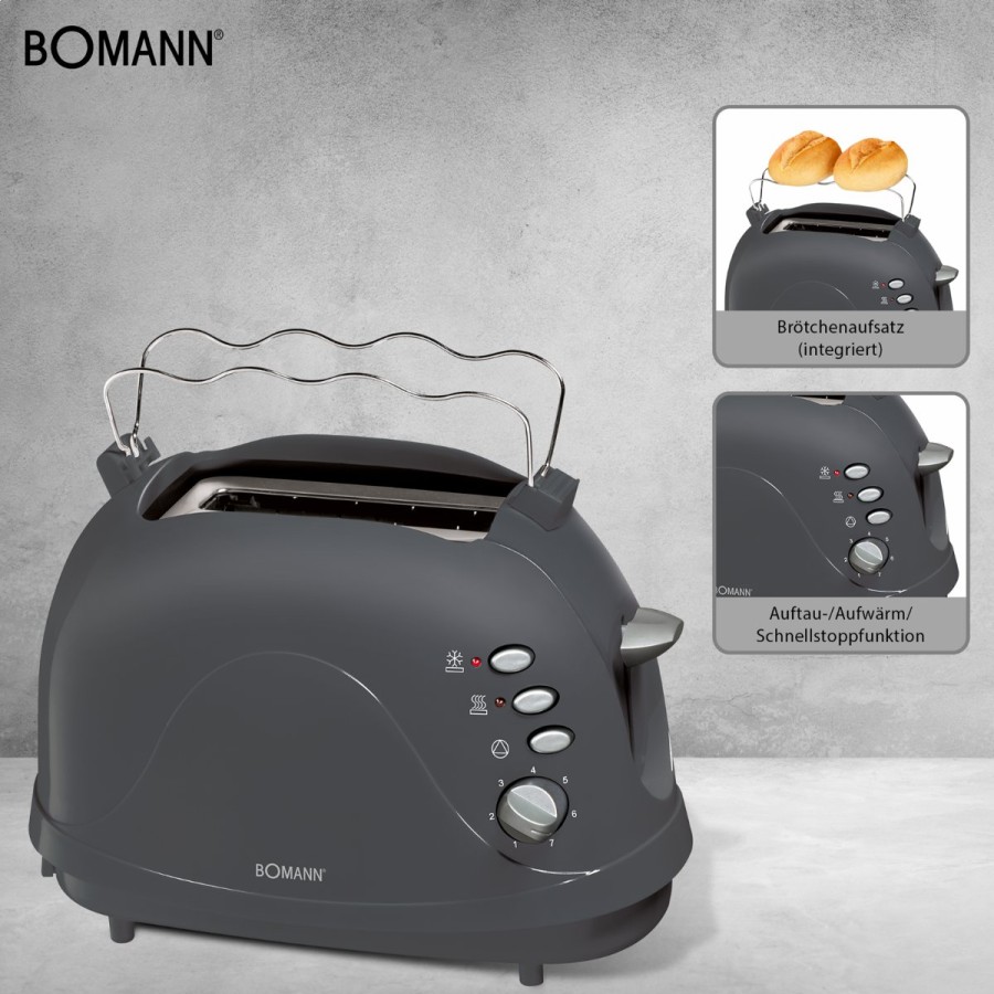 Bomann Bomann Toastautomat Ta 246 Cb Grau Toaster & Sandwichtoaster