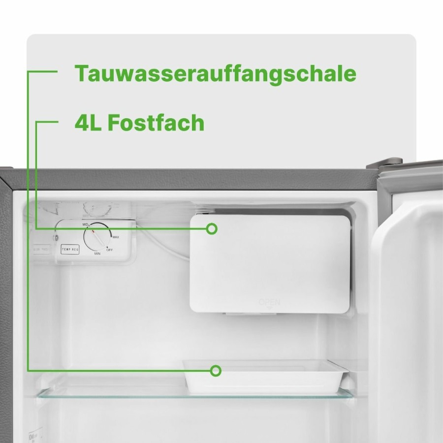 Bomann Bomann Kuhlbox Kb 7245 Edelstahl-Optik Kuhlschranke Mit Eis- Oder Gefrierfach