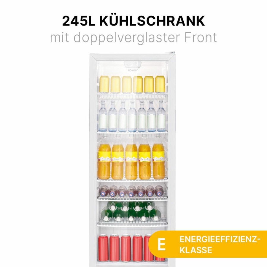 Bomann Bomann Glastur-Kuhlschrank Ksg 7289 Weis Glasturkuhlschranke & Weinkuhler