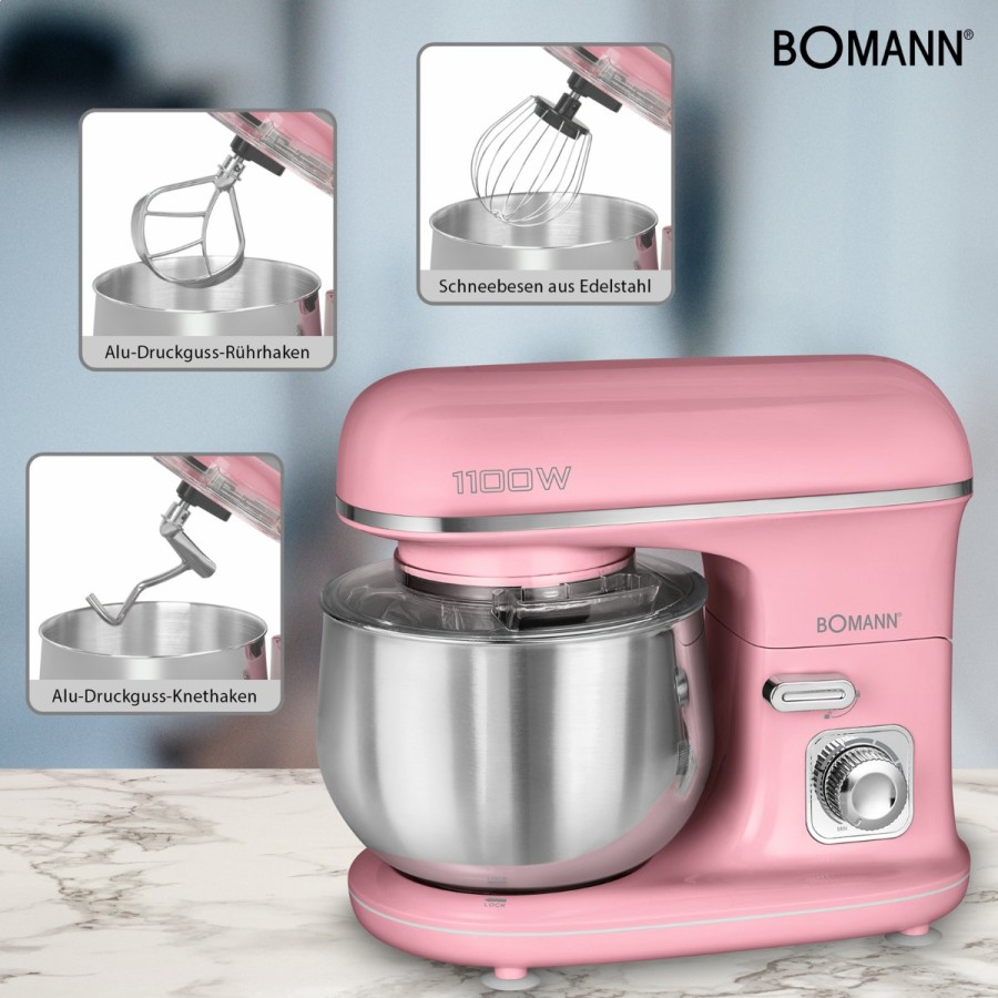 Bomann Bomann Knetmaschine Km 6030 Cb Pink Kuchenmaschinen & Entsafter