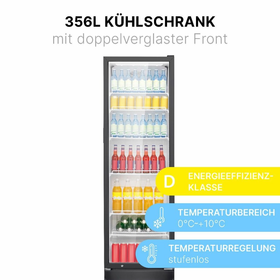 Bomann Bomann Glastur-Kuhlschrank Ksg 7351 Schwarz Glasturkuhlschranke & Weinkuhler