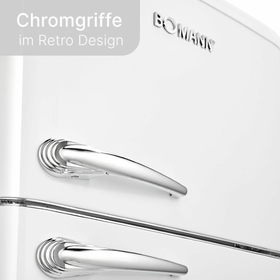 Bomann Bomann Retro-Doppeltur-Kuhlschrank Dtr 353.1 Weis Retro Cooler